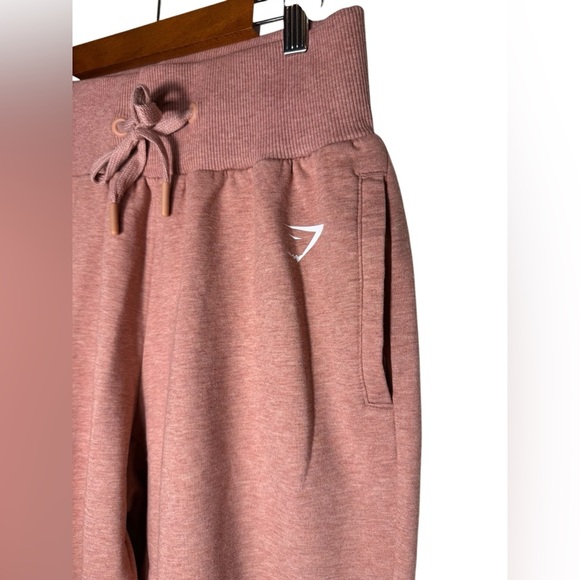 Gymshark Ark Tie High Waist Joggers Deep Blush Marl Pink Womens Size Small - Picture 4 of 13